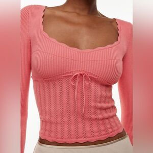 Aritzia Wilfred Soloist Sweater in Pink